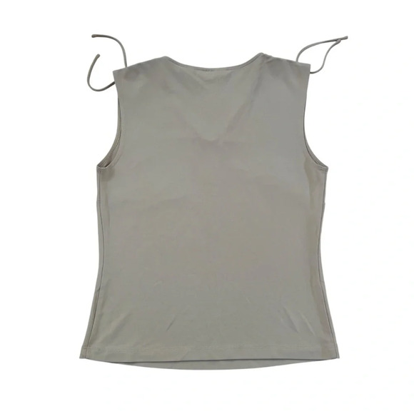 Apostrophe Sleeveless V-neck Taupe / Beige top - Picture 10 of 12